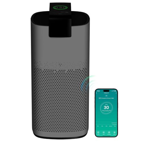 Image of MERONTE MR7566-WF HEPA Air Purifier for Large Room Home, 3600 ft, Charcoal