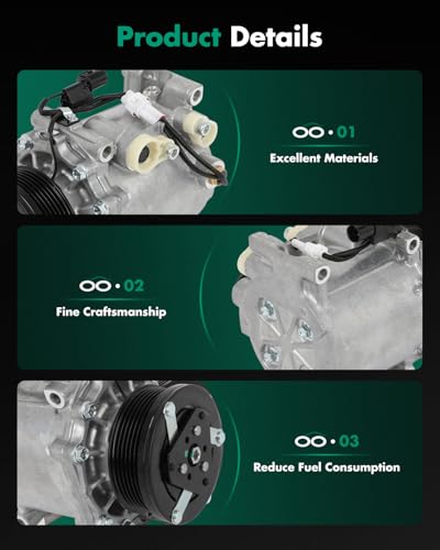 Image of SCITOO AC Compressor for Mitsubishi for Galant 2.4L 2004-2012 | Fast Cooling, Ultra Low Noise (≤72 dB) Air Conditioner Compressor for Summer, with Clutch, AKC200A560B
