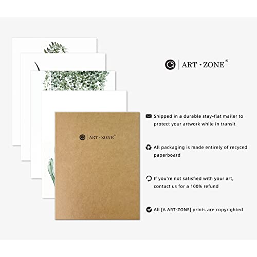 Botanical Prints Poster Wall Decor For Living Room, Plant Painting 8X10 Poster Canvas Prints Unframed Set Of 4, Leaf Wall Art Plant Prints #TOP2