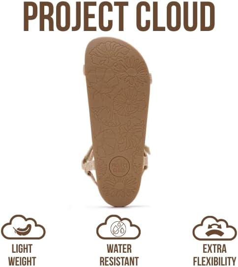 Project Cloud Sandals for Women 2026 - Strappy Adjustable Womens Sandals with Plush Insole - Lightweight & Non Slip Women Footwear - Everyday Wear Womens Slides (Brandy) - Image 4