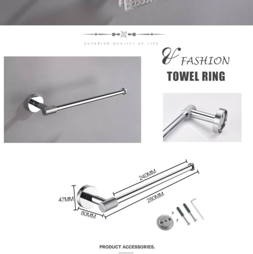Accessoires salle de bain chrome noir et or brossé sans trace - 3