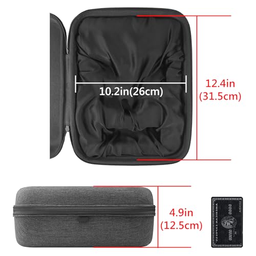 Geekria Shield Case for Large Sized Over-Ear Headphones, Replacement Protective Hard Shell Travel Carrying Bag with Cable Storage, Compatible with ATH-AWKT, SONY MDR-Z1R and More (Dark Grey)