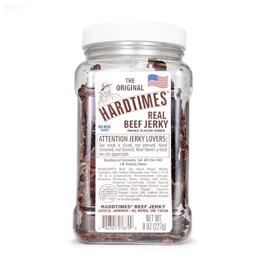 Hardtimes Handcrafted Beef Jerky - Original Flavor - 8 oz. Jar