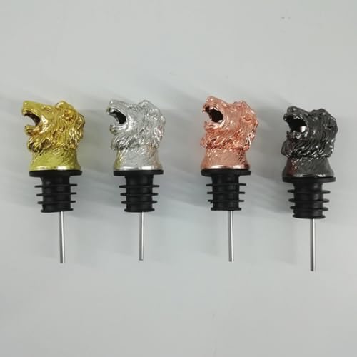 Tapones de vino con vertedor de león en aleación ligera para botellas, pack de 2 unidades 8