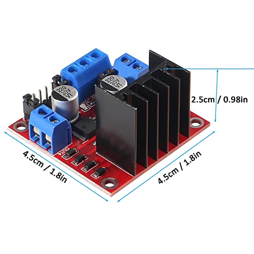 AEDIKO 2pcs L298N Motor Drive Controller Board DC Dual H-Bridge Robot Stepper Motor Control and Drives Module