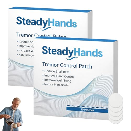 SteadyHands Tremor Control Patch Hand Stabilizer for Essential Tremor & Muscle Stability Disposable Patches for Daily Use Suitable for All Ages(2 Boxes)