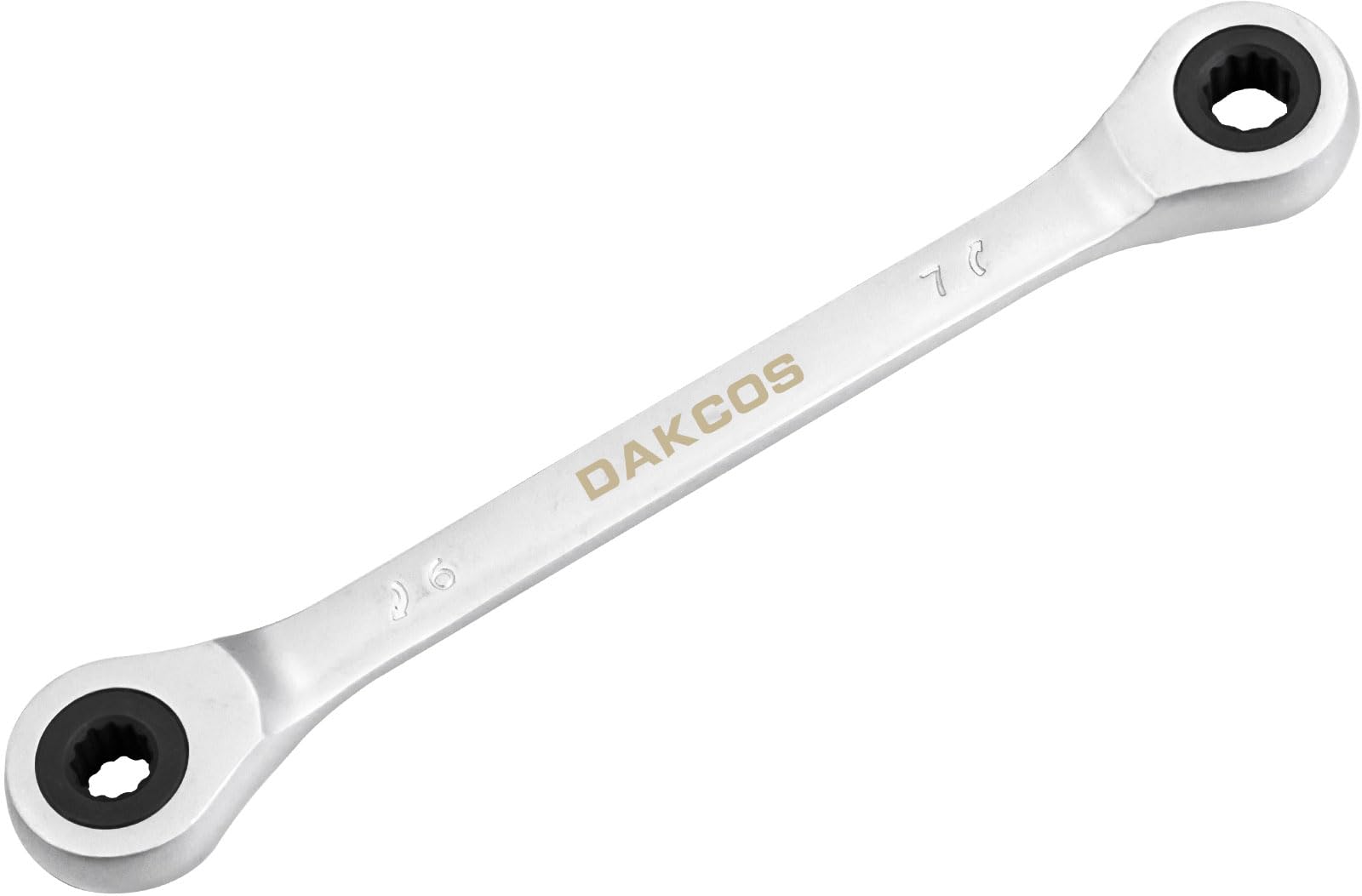DAKCOS 6x7mm Combination Ratchet Spanner 2-in-1 Double End Ring Wrench