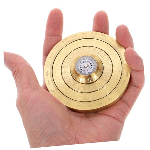 Brújula portátil china Feng Shui Bagua metal cobre miniatura 2