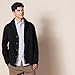 Amazon Essentials Men's Long-Sleeve Fleece Shawl-Collar Cardigan, Black, Large