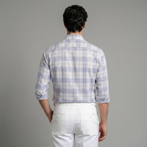 Image of Afflatus Men's Checked Casual Premium Cotton Blend Full Sleeve Regular Fit Check Shirt for Man | Stylish Checks Shirt for Casual Wear | Cotton Shirt for Men