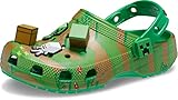 Crocs Classic Minecraft Clogs, Multi Green, 4 US Unisex Big Kid