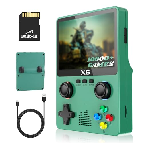 [Schermo HD] La console di gioco portatile ha schermo a colori IPS HD da 3,5 pollici completamente laminato, immagine delicata e morbida, migliore protezione degli occhi. Risoluzione 640x480, ampio angolo di visione e qualità dell'immagine chiara.