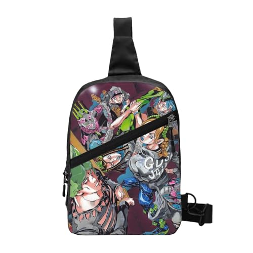 ジョジョ の奇妙な冒険 ボディバッグ ショルダーバッグ メンズ レディース ウエストポーチ 斜め掛け 運動 軽量 防水 大容量 通勤 ハイキング 旅行 スポーツ 折り畳み式