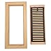 Razo Red Oak Flush Mount Floor Register, Wood Vent Cover, 4x12 Inch (Duct Opening), 3/4 Inch Thickness, with Damper, Unfinished