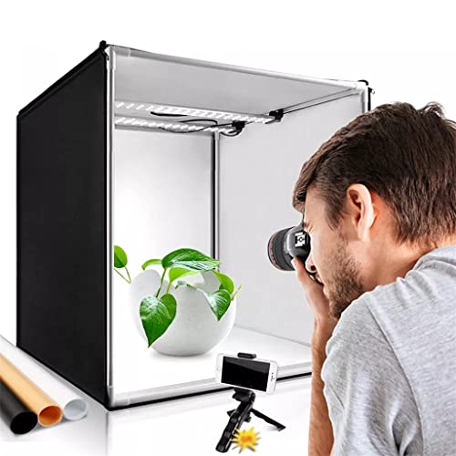 Foldable Light Box 40cm Portable Softbox with 3 Colors Background for Photo Photography Desktop Shooting Tent (D 40 * 40 * 40cm)