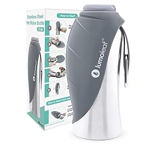 LumoLeaf Portable Dog Water Bottle 27 OZ Stainless Steel Pet Travel Water Bottle Dispenser for Walking Hiking and Outdoor Portable Water Bowl for Large Dogs