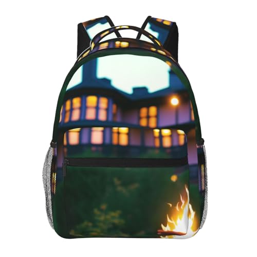 Sac à dos décontracté pour école et extérieur en taille unique noir