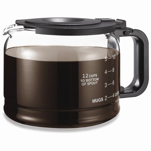 Medelco pausa y servir Universal Sustitución jarra de cristal 12 tazas, color negro Cover