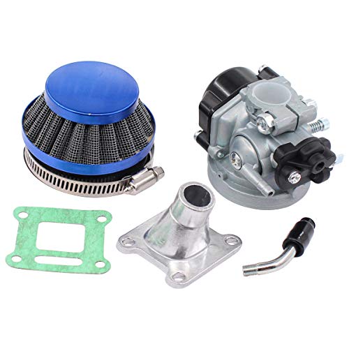 none brand Tuning-Vergaser mit Luftfilter für 2-Takt 47cc 49cc Mini Pocket Bike ATV Group Motorrad, Blau