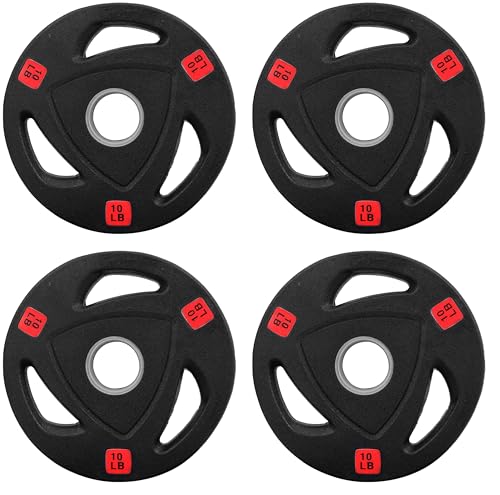 Olympic cast iron weight plates - rubber coated, multiple weights