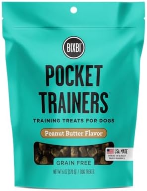 BIXBI Pocket Trainers, Peanut Butter - Training Treats for Dogs -...