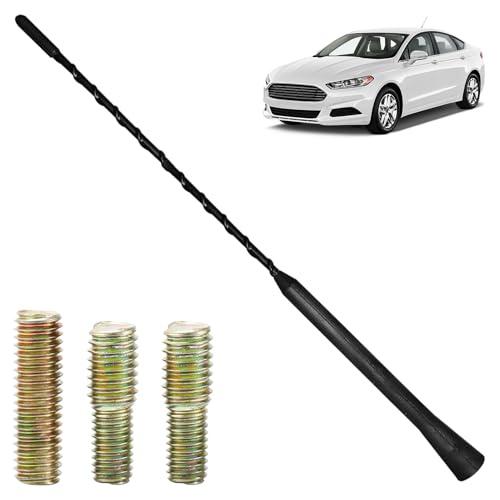 Quvxzy Antenne Voiture, d'autoradio Universelle 28 cm, antenne Tige de Voitur, Adaptateur autoradio, Tige de Voiture pour réception AM et FM