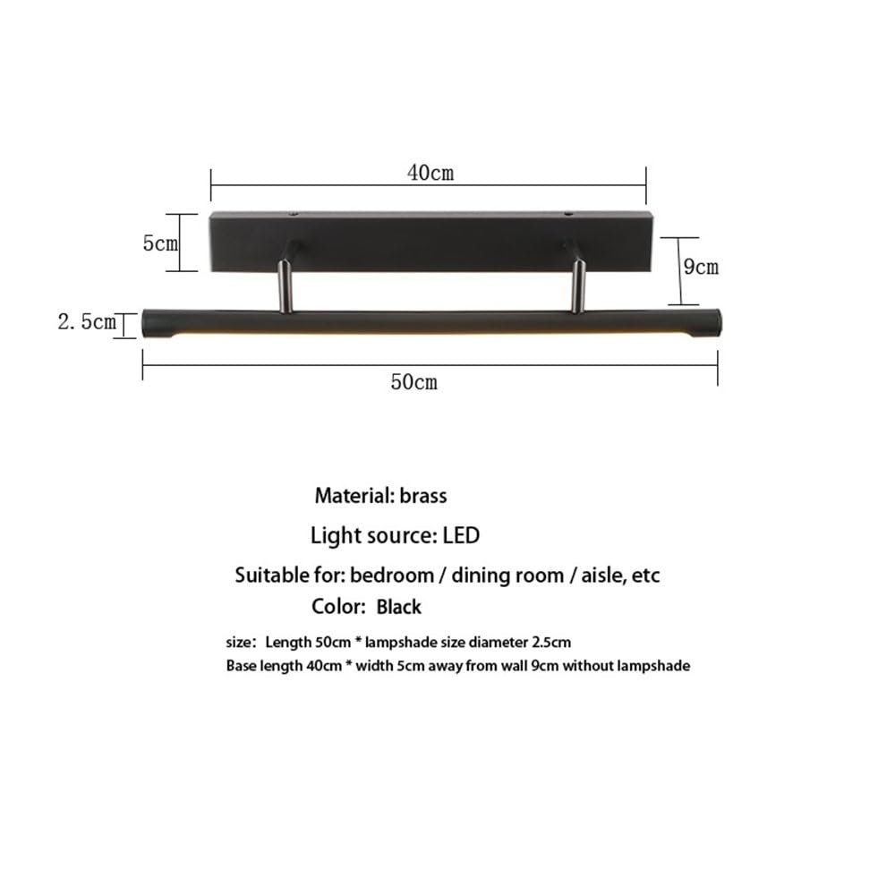lampa do montażu na ścianie Minimalistyczny projekt czarnej linii wypełnia światło dla obrazów olejnych Dzieła sztuki Ściany akcentowe Galerie Muzea Korytarze