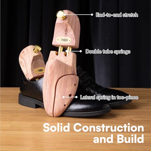 H&S Cedar Wood Shoe Stretcher - Cedar Shoe Tree for Men and Women - Shoes Stretchers - Womens or Mens Shoes - Wooden Boot or Leather Shoe-Stretcher Shaper - Shape Your Footwear by H&S - Image 5