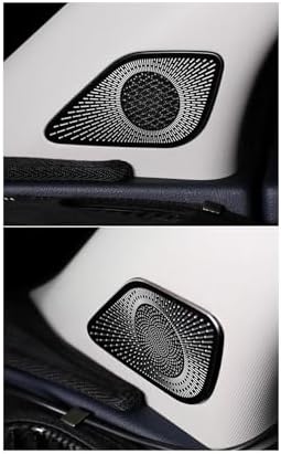 Compatible with Kia Compatible with Sportage NQ5 Door A-Pillar Speaker Cover Small Horn Trim Sticker Car Interior Styling Moulding 2pcs Interior Decoration(Black)
