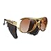 Widmann 6733S - Rock´n´Roll Brille, Gold, mit Koteletten, Sonnenbrille, Karneval, Mottoparty