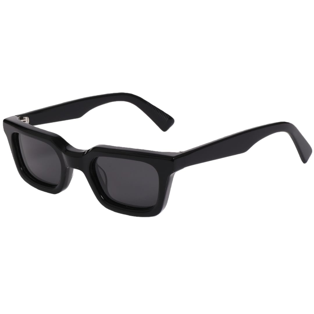 Occhiali da sole retrò alla moda con montatura spessa in acetato, vintage, protezione UV400 per uomo e donna