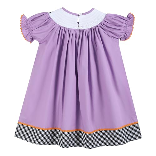 Baby and Girls Halloween Smocked Bishop Dress2