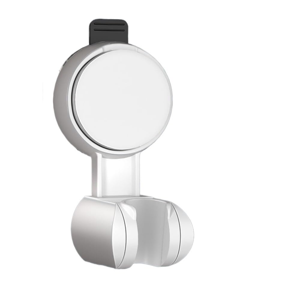 Hgniang D White Universal Shower Head Holder Punch-Free Supports Adjustable Suction Cup Wall Mounted Handheld Holde Bathroom Bracket