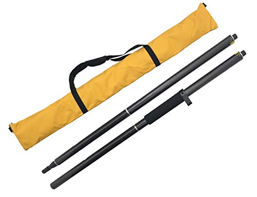 Mountlaser GPS 2 Meter 4 Section Rod, Surveying Rod RTK Carbon Fibre with Bubble for Land Surveying & Engineering GNSS (GLS24) - Image 3