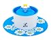 Best Pets Pet water fountain - drinking electric dispenser bowl for cats dogs and birds - 3 water flow drink settings with ultra silent pump - blue flower fountains