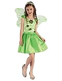 100% Polyester Generique - Kostüm grüne Fee für Mädchen 110/116 (4-6 Jahre)