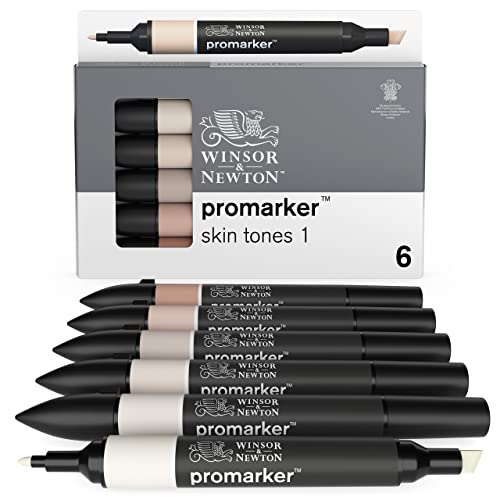 Winsor & Newton - Set de Rotuladores ProMarker, 6 Unidades, Tonos Piel Set 1 Cover