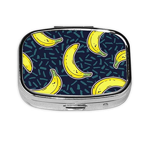 ピルケース 果物 バナナ 柄 フルーツ 食べ物柄 薬ケース 錠剤ケース 薬入れ スクエアピルボックス ミニ 薬箱 携帯ピルケース 収納ボックス 小物入れ ピルボックス 携帯用 人気 長方形 コンパクト 薄型 小型 おしゃれ くすり整理 収納ボックス かわい