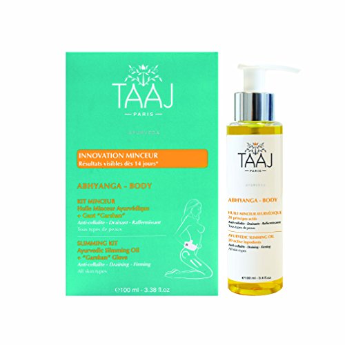 Taaj Abhyanga Slimming Kit Ayurvedic Slimming Oil 100ml + Garshan Glove
