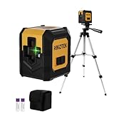 Kreuzlinienlaser mit Stativ, NIKOTEK Laser Wasserwaage (Vertikale/Horizontale Laser, IP54, 2 x AA Batteriem, Schutztasche, 1 x Stativ), Für Baustellen/Inneneinrichtung/DIY