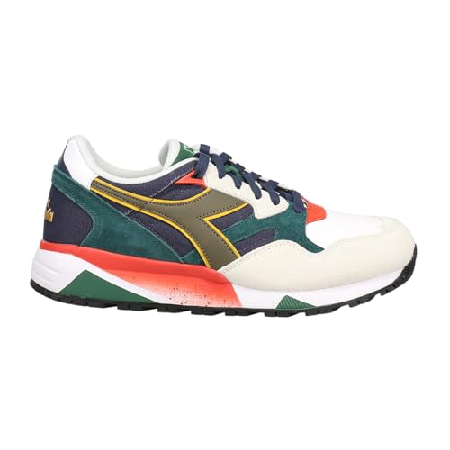 Diadora Mens N9002 Navy Lace Up Sneakers Shoes Casual - White