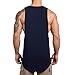 Magiftbox Men's Muscle Gym Workout Stringer Tank Tops Bodybuilding Fitness T-Shirts T01_Navy_US-M