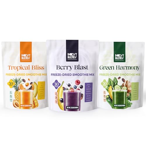 Boost Blends Smoothie Variety Pack – 3 Delicious Flavors -