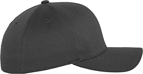 Flexfit Unisex-Adulte Wooly Combed 6277 Casquette, Gris (darkgrey), Taille XXS/XS