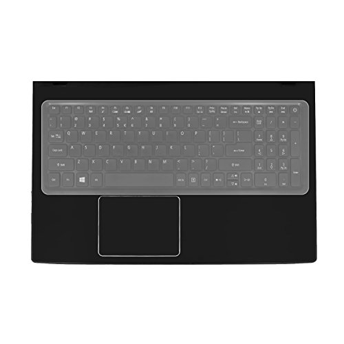 Universal Keyboard Cover For 15.6"-17.3" Laptop Notebook With Numeric Keypad Keyboard (Width 14.4" X Height 5.3"), Ultra Thin Silicone Waterproof Keyboard Protector Skin -Clear #TOP5