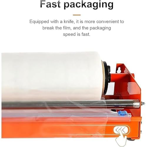 Dispensador de película estirable, herramienta de embalaje manual, equipo de embalaje de paletas portátil para película de ancho ≤50 cm, núcleo de 76 mm, peso ligero de 2,6 kg, montaje en pared