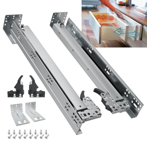 BAIDICE Undermount Soft Close&Push to Open Drawer Slides 21 Inch, 80LB