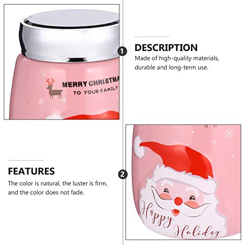 Canecas de café de Natal Cabilock com tampa Presentes de Natal Caneca de café de Natal para mulheres