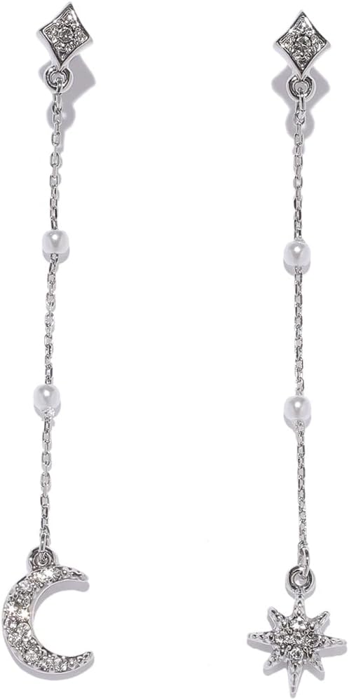 ムーン＆スタースイングロングピアス CWGA254523SLVF