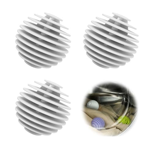 3Pcs Tumble Dryer Balls Rubber Silicone Dryer Balls Reusable Laundry Ball for Home Washing Machine Reduce Wrinkles and Cling